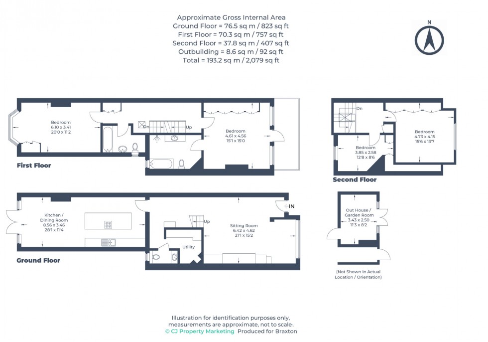 Floorplan for Ellington Road, Taplow, Maidenhead