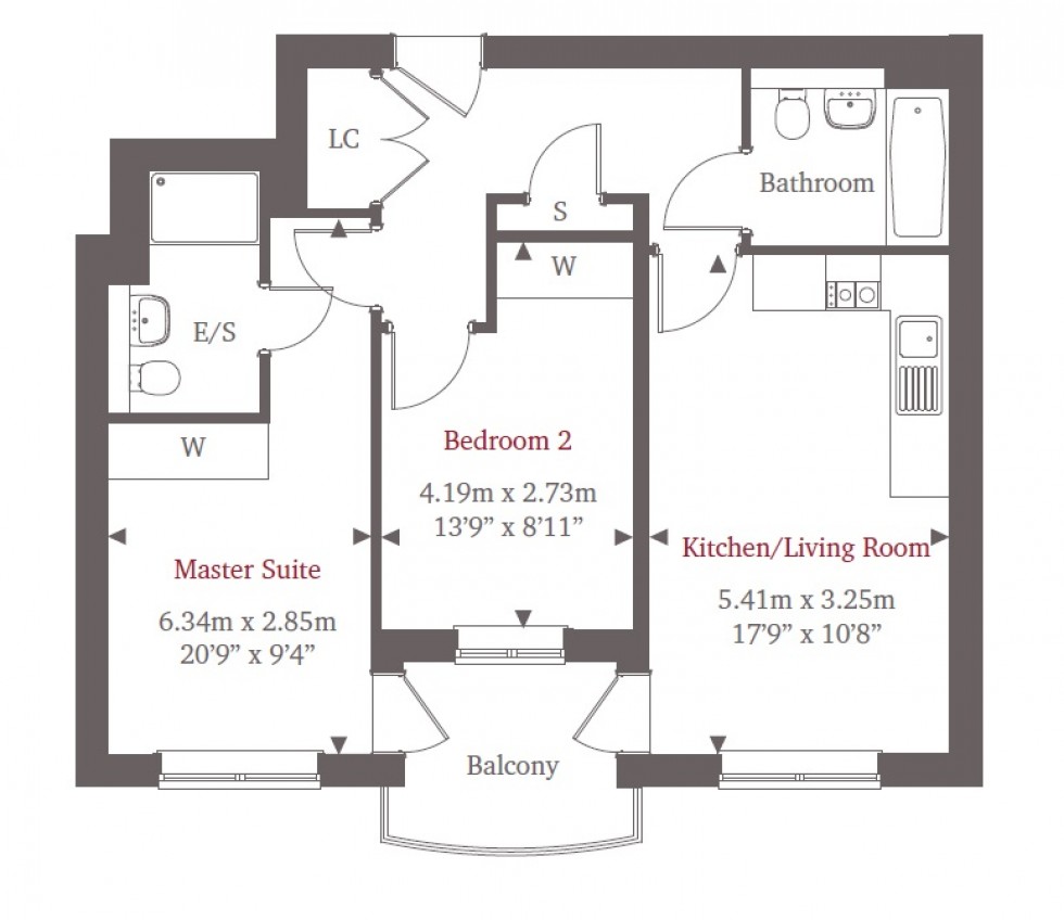 Floorplan for Athena Court, Bridge Avenue, Maidenhead