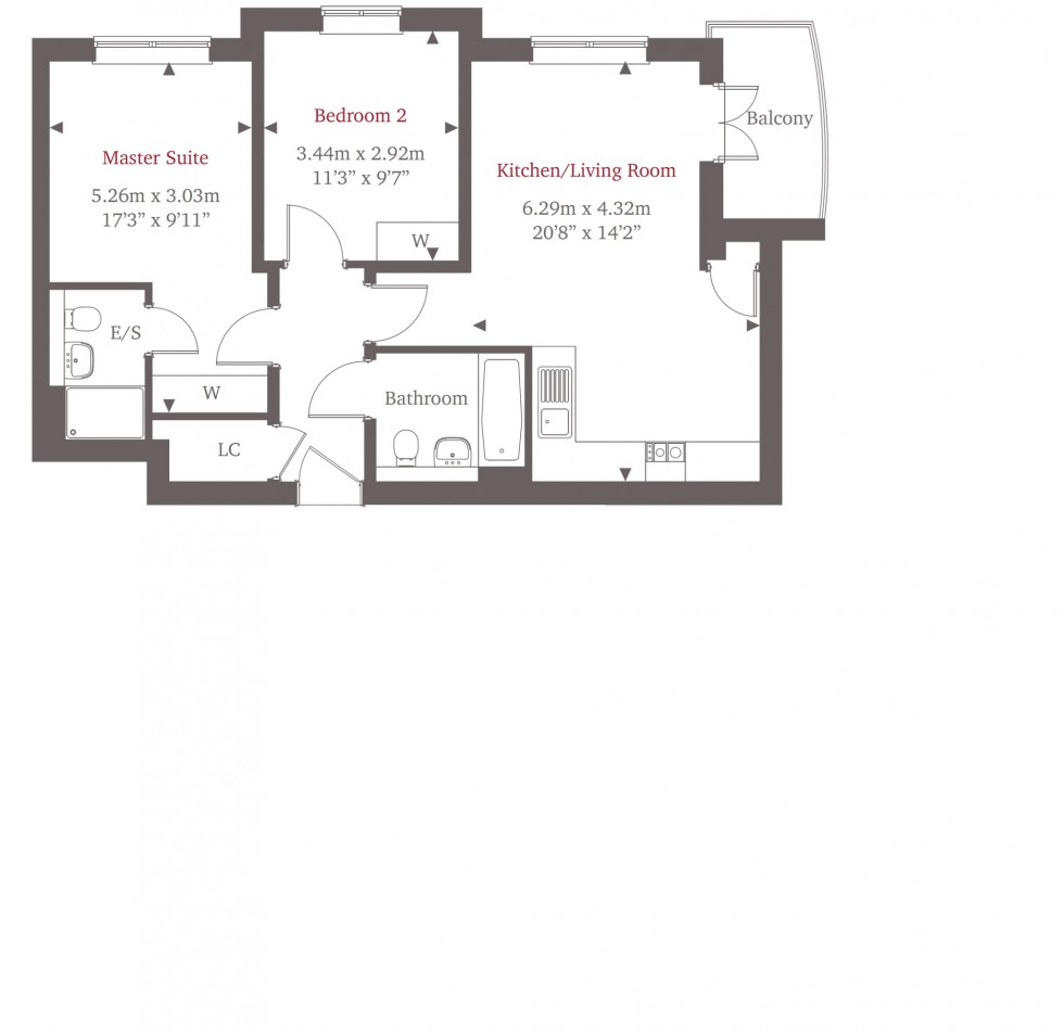 Floorplan for Athena Court, Bridge Avenue, Maidenhead